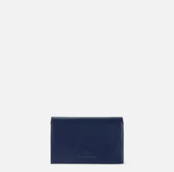 Elisabetta Franchi Strap Bags|Nappa leather shoulder bag with logo plaque Navy