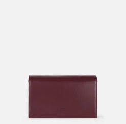Elisabetta Franchi Strap Bags|Nappa leather shoulder bag with logo plaque RougeNoir
