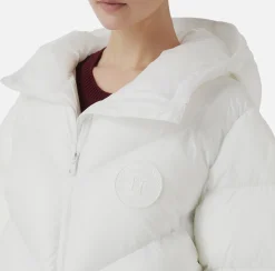 Elisabetta Franchi Coats And Jackets|Oversized down jacket in shiny nylon Ivory