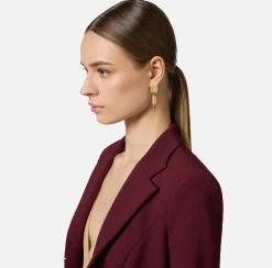Elisabetta Franchi Jewelry|Pencil-shaped rhinestone earrings