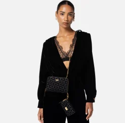 Elisabetta Franchi Strap Bags|Phone holder La Dame Black