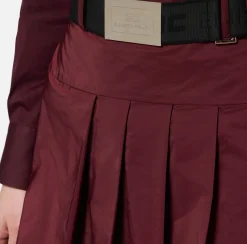 Elisabetta Franchi Skirts|Pleated miniskirt in lightweight technical nylon