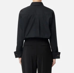 Elisabetta Franchi Shirts And Blouses|Poplin shirt with contrasting tie Black