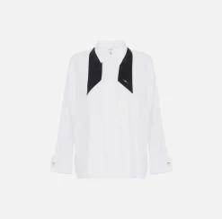 Elisabetta Franchi Shirts And Blouses|Poplin shirt with contrasting tie White