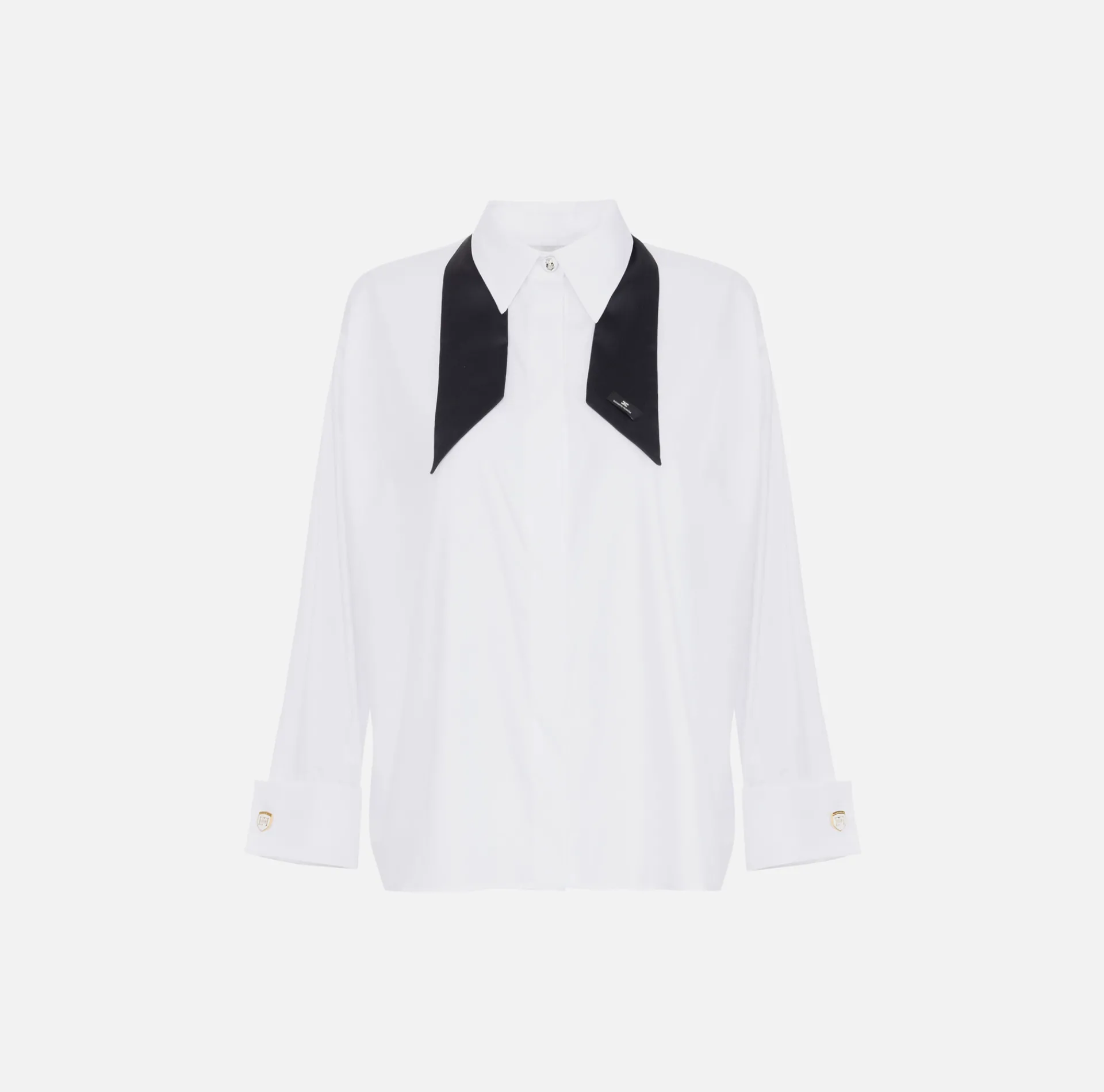 Elisabetta Franchi Shirts And Blouses|Poplin shirt with contrasting tie White