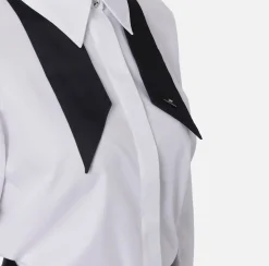 Elisabetta Franchi Shirts And Blouses|Poplin shirt with contrasting tie White