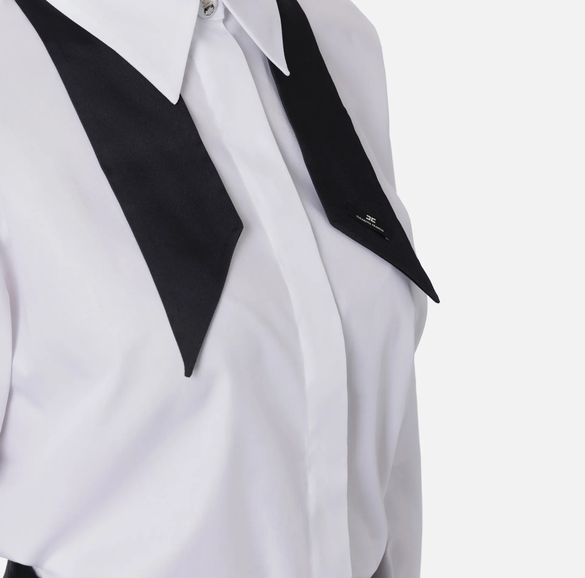 Elisabetta Franchi Shirts And Blouses|Poplin shirt with contrasting tie White