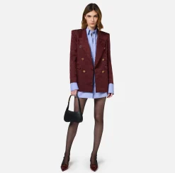Elisabetta Franchi Shirts And Blouses|Poplin shirt with embroidered organza label OxfordGray
