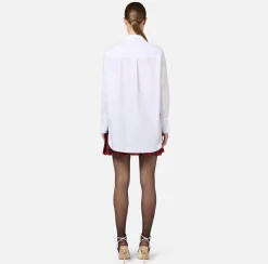 Elisabetta Franchi Shirts And Blouses|Poplin shirt with logo on cuffs White