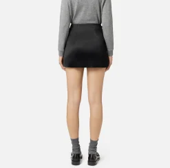 Elisabetta Franchi Skirts|Satin miniskirt with bows Black