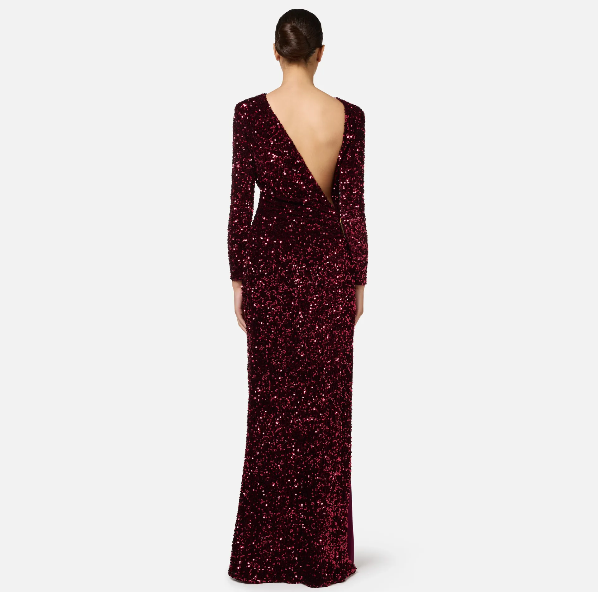 Elisabetta Franchi Dresses|Red Carpet|Sequin-embroidered chenille red carpet dress