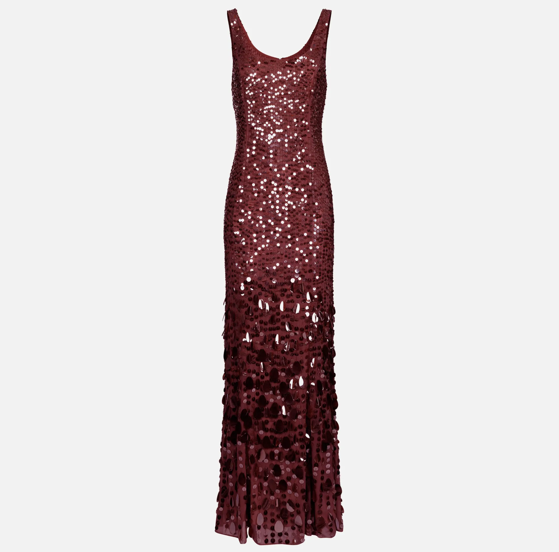 Elisabetta Franchi Red Carpet Dresses|Red Carpet|Sequin-embroidered georgette red carpet dress RougeNoir
