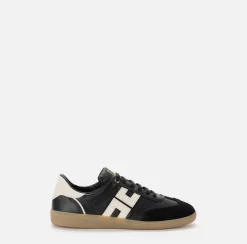 Elisabetta Franchi Sneakers & Flat Shoes|Shield leather sneakers Black/Butter