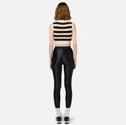 Elisabetta Franchi Trousers And Shorts|Shiny Lycra leggings with logoed elastic
