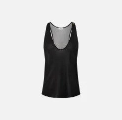 Elisabetta Franchi Top And T-Shirts|Shiny viscose top Black