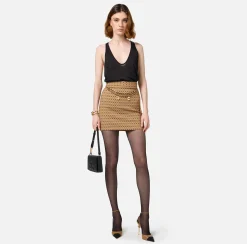 Elisabetta Franchi Top And T-Shirts|Shiny viscose top Black