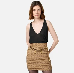 Elisabetta Franchi Top And T-Shirts|Shiny viscose top Black