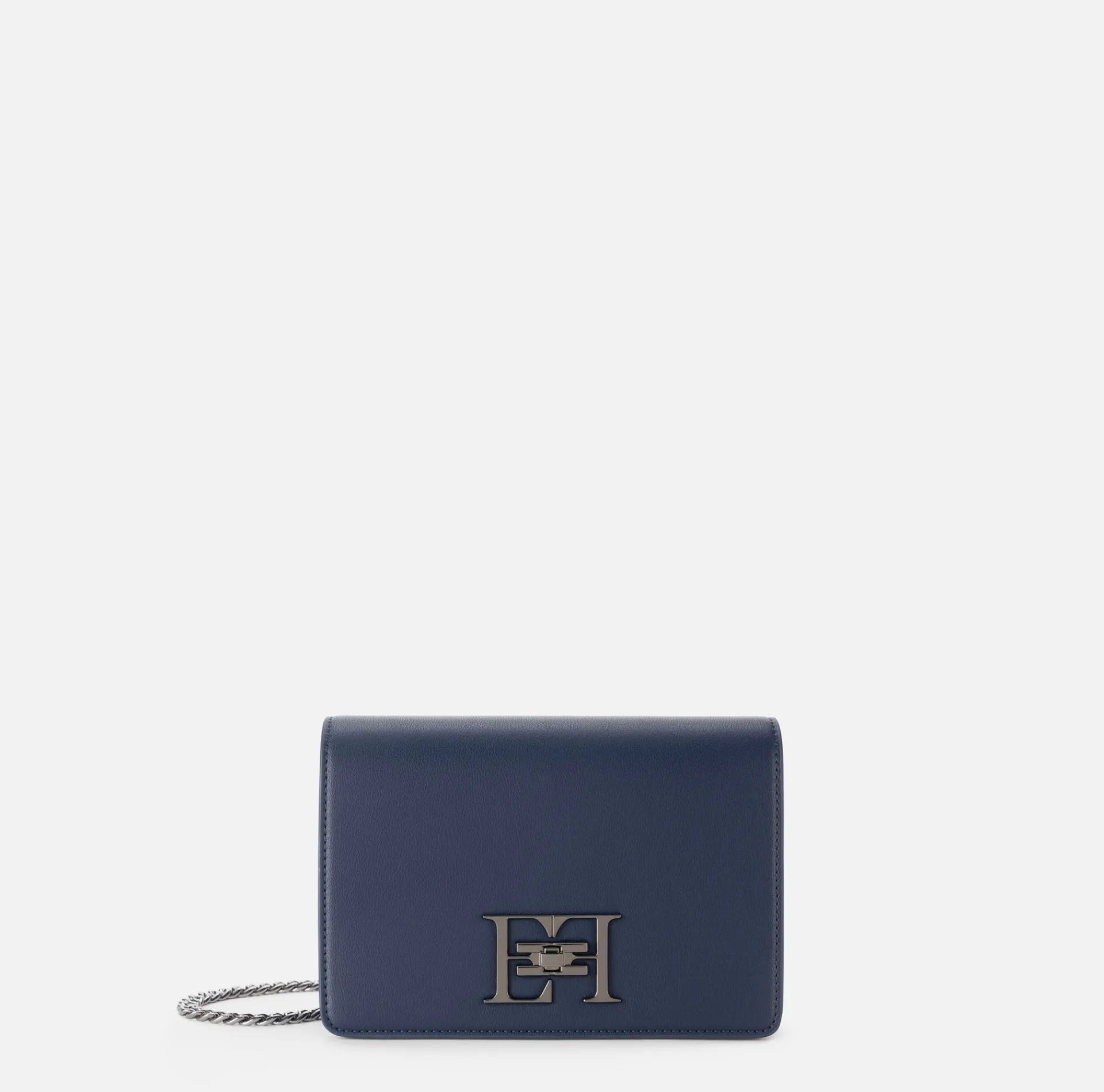 Elisabetta Franchi Strap Bags|Shoulder bag with metal logo turn-lock Navy