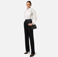 Elisabetta Franchi Strap Bags|Shoulder bag with metal logo turn-lock Black