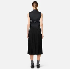 Elisabetta Franchi Shirts And Blouses|Sleeveless poplin shirt with logoed elastic features Black