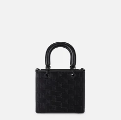 Elisabetta Franchi Handbags|Small handbag with embossed logo Black