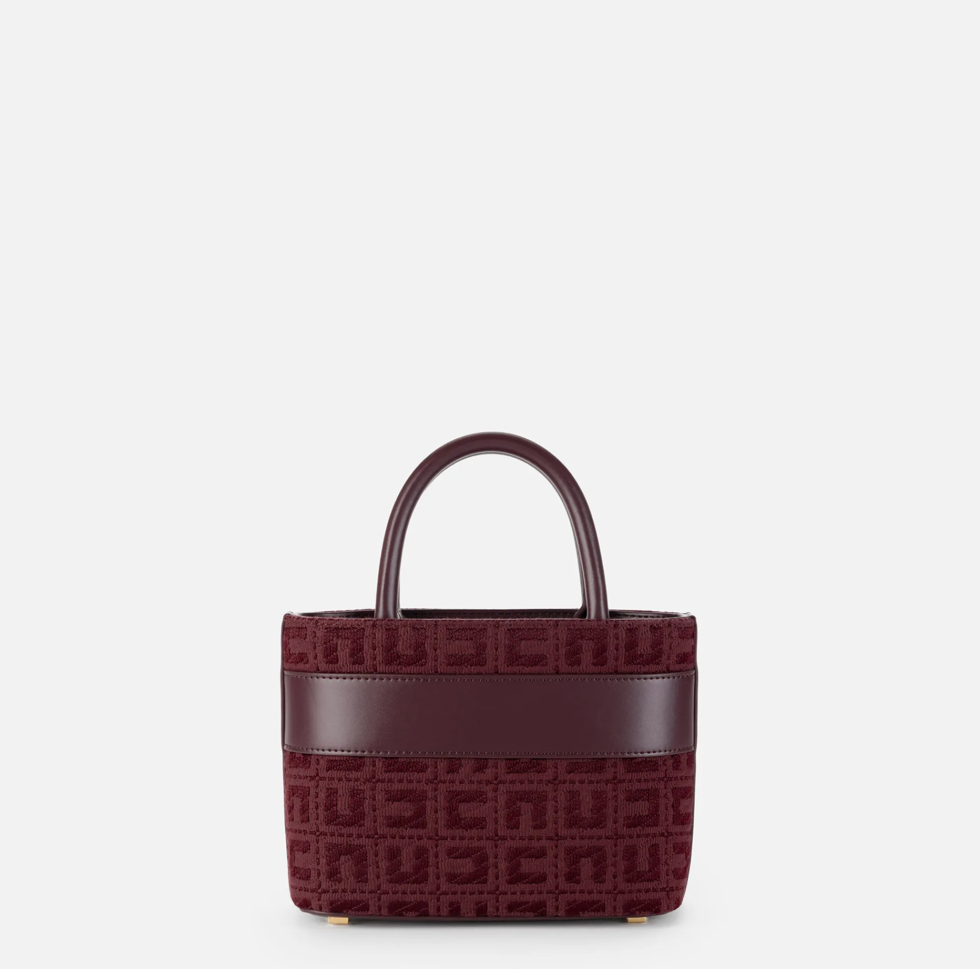 Elisabetta Franchi Handbags|Small shopper bag in jacquard fabric with horsebit RougeNoir