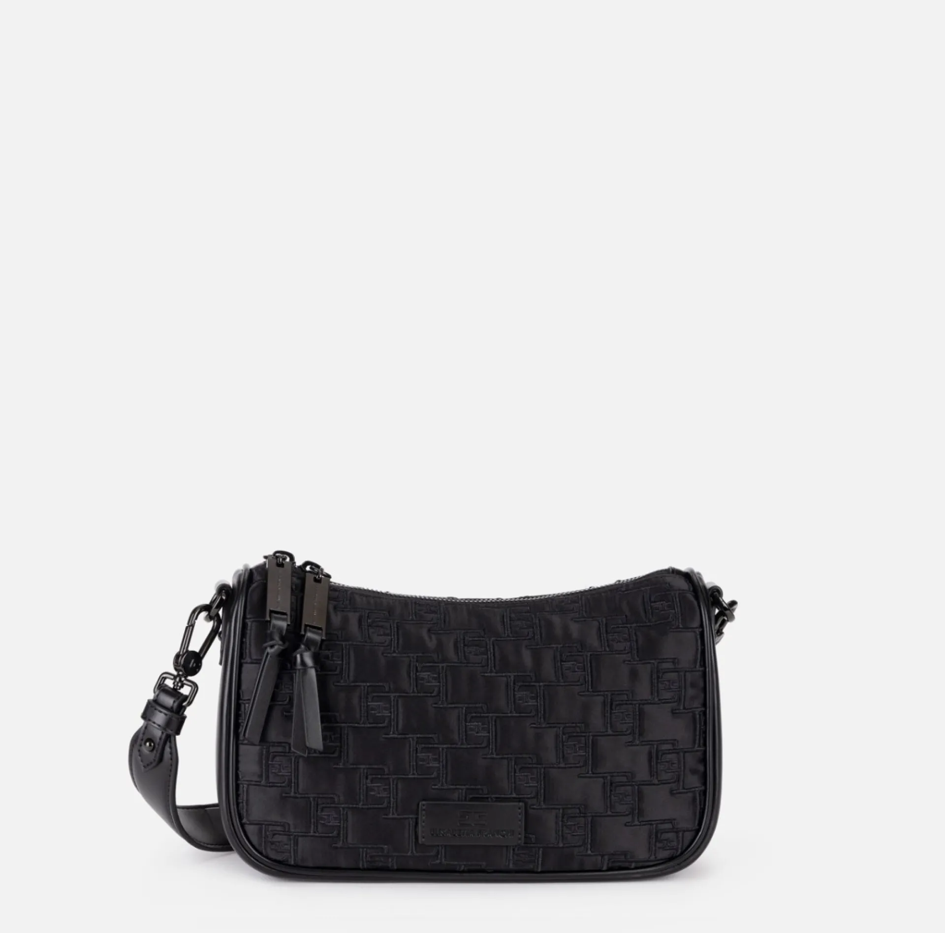 Elisabetta Franchi Shoulder Bags|Small shoulder bag in embroidered satin