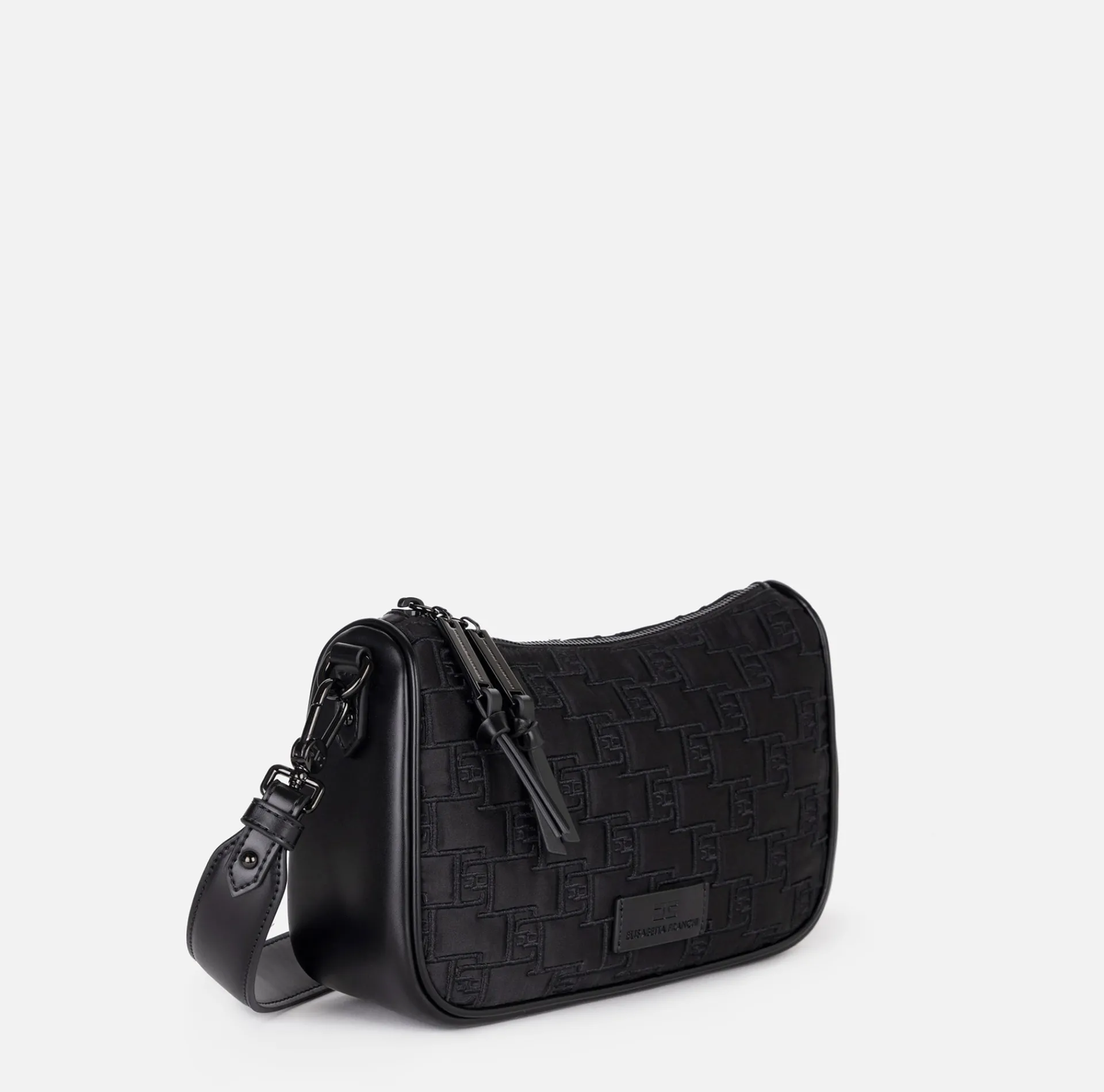 Elisabetta Franchi Shoulder Bags|Small shoulder bag in embroidered satin