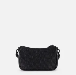 Elisabetta Franchi Shoulder Bags|Small shoulder bag in embroidered satin