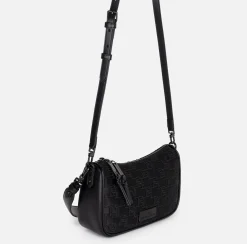 Elisabetta Franchi Shoulder Bags|Small shoulder bag in embroidered satin