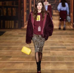 Elisabetta Franchi Coats And Jackets|Soft-effect fabric jacket with hood RougeNoir