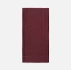 Elisabetta Franchi Scarves|Square viscosa jacquard pashmina scarf with logo lettering RougeNoir