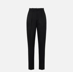 Elisabetta Franchi Trousers And Shorts|Tailleur|Straight enver satin trousers with satin bands