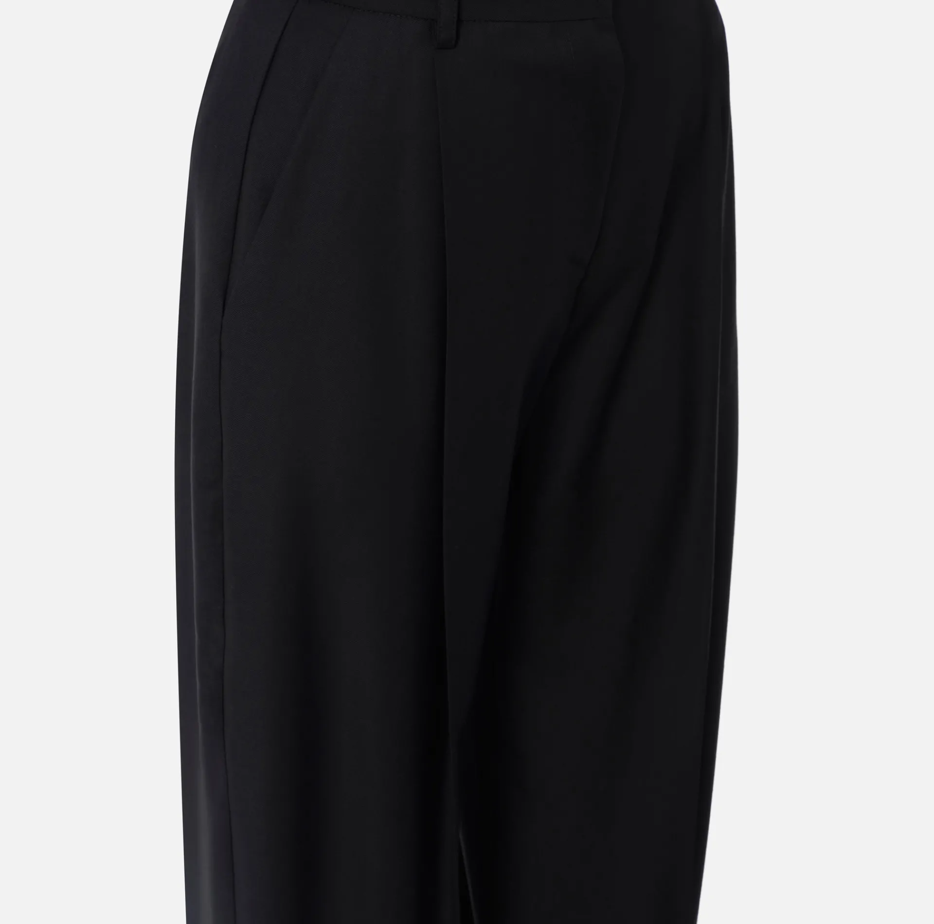 Elisabetta Franchi Trousers And Shorts|Straight trousers in cool wool with darts Black
