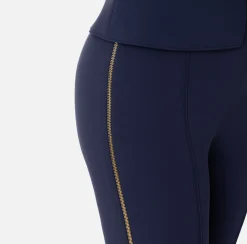 Elisabetta Franchi Trousers And Shorts|Straight trousers in stretch crêpe fabric with zip Navy