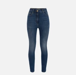 Elisabetta Franchi Jeans|Stretch cotton skinny jeans DenimBlue