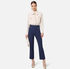 Elisabetta Franchi Jumpsuits|Stretch crêpe jumpsuit with bow