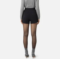 Elisabetta Franchi Trousers And Shorts|Stretch crêpe shorts with horsebit Black