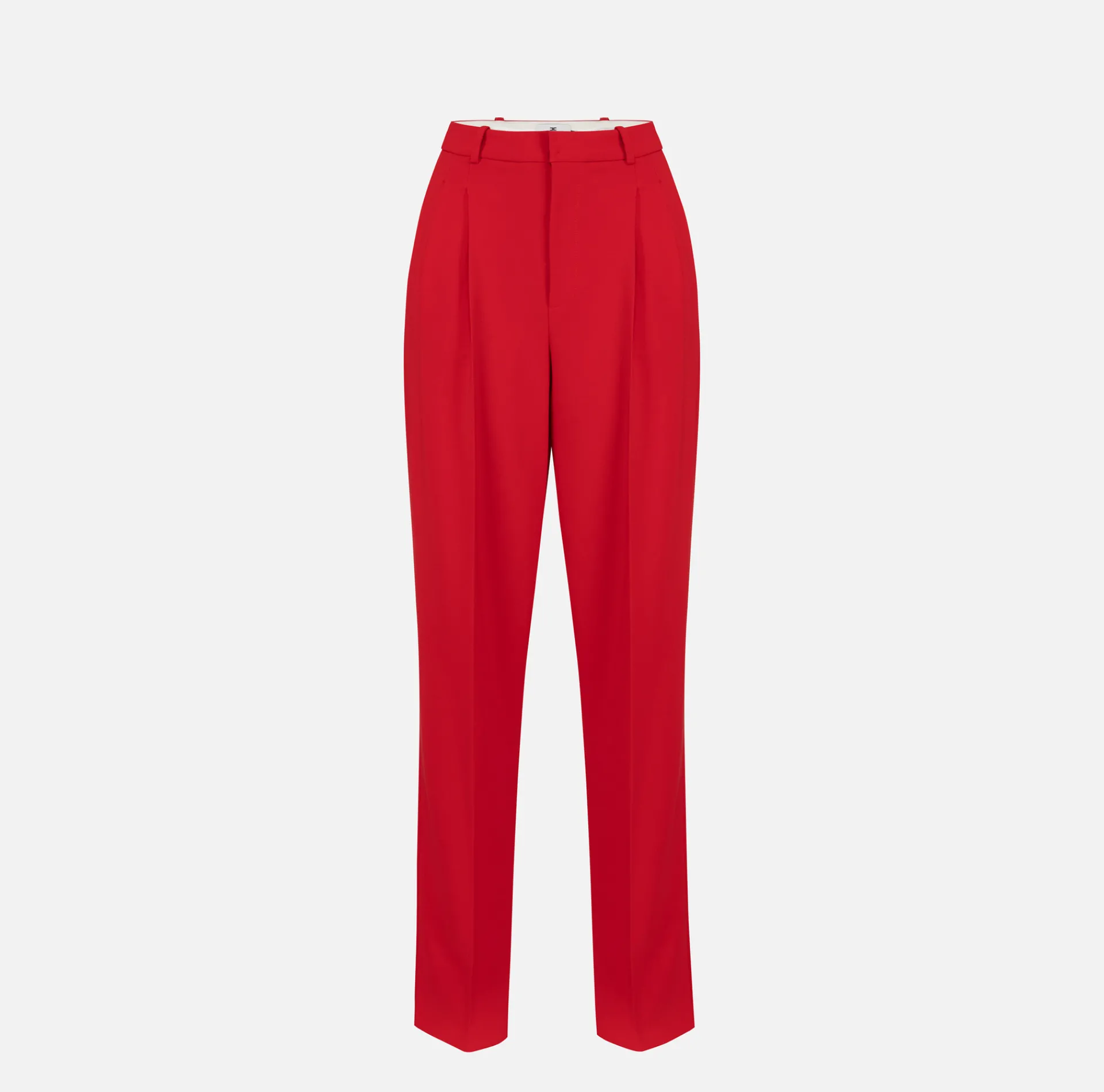 Elisabetta Franchi Trousers And Shorts|Stretch crêpe trousers with double darts RedPassion