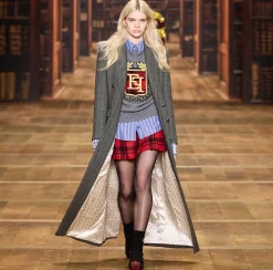 Elisabetta Franchi Skirts|Tartan wool pleated miniskirt RedPassion/Black
