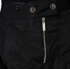 Elisabetta Franchi Trousers And Shorts|Technical nylon boyfriend trousers with logoed elastic Black