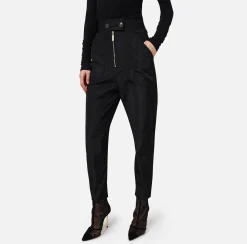 Elisabetta Franchi Trousers And Shorts|Technical nylon boyfriend trousers with logoed elastic