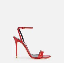 Elisabetta Franchi Sandals|Étoile Nappa leather sandals with ankle strap RedPassion