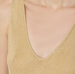 Elisabetta Franchi Top And T-Shirts|Top in pleated rib viscose fabric Cream