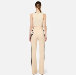 Elisabetta Franchi Top And T-Shirts|Top in viscose fabric with chain Butter
