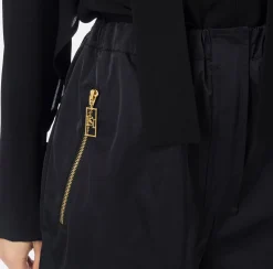 Elisabetta Franchi Trousers And Shorts|Trousers in technical nylon with zip Black