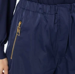 Elisabetta Franchi Trousers And Shorts|Trousers in technical nylon with zip Navy