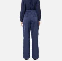 Elisabetta Franchi Trousers And Shorts|Trousers in technical nylon with zip Navy