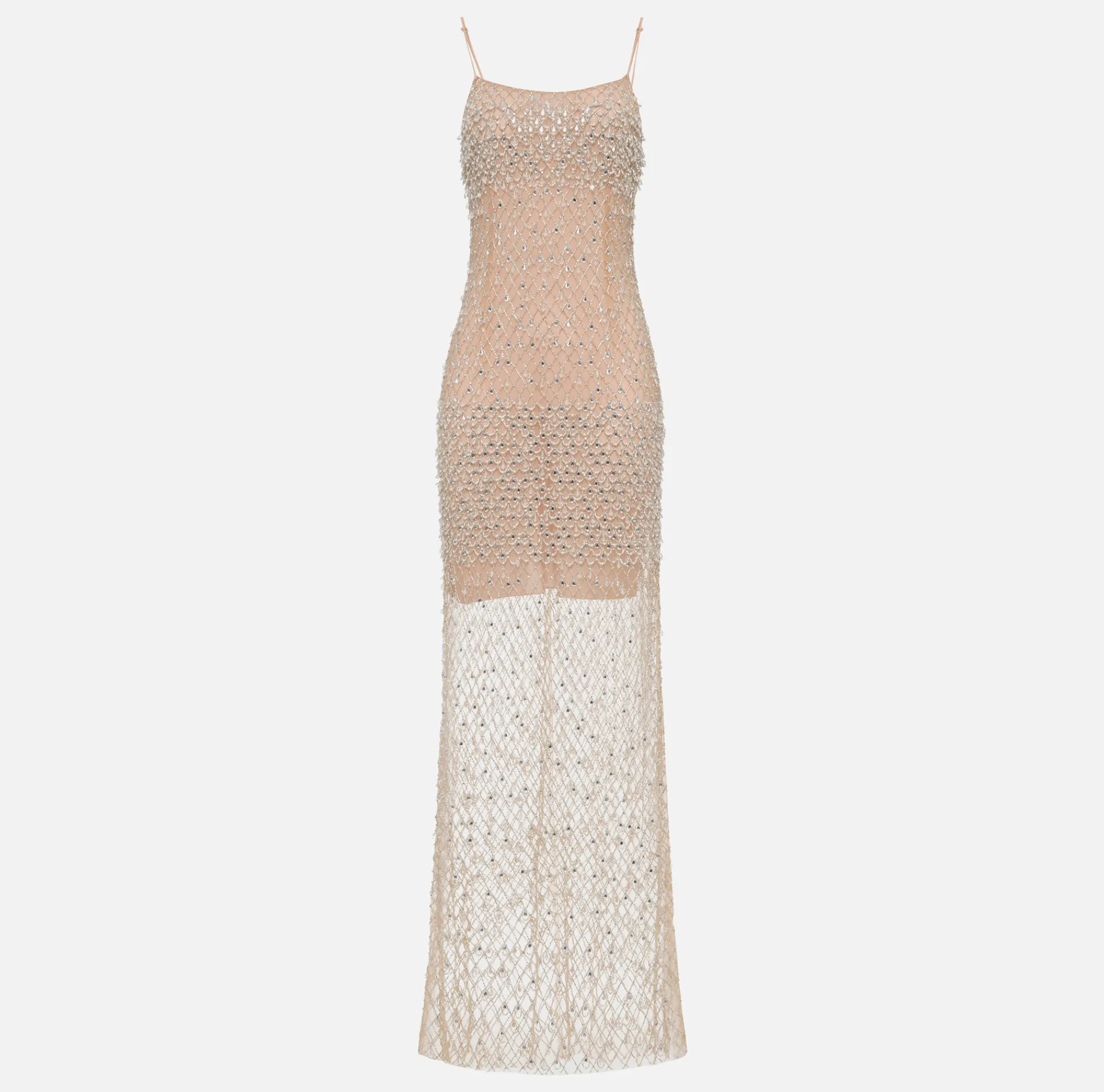 Elisabetta Franchi Red Carpet Dresses|Red Carpet|Tulle red carpet dress embroidered with diamond pattern sequins Crystal