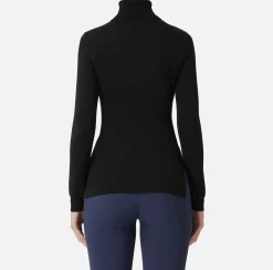Elisabetta Franchi Knitwear And Sweatshirts|Turtleneck in viscose fabric with buttons on the side Black